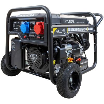 Hyundai Generador Gasolina HY10100LEK-T 7,7 KW - 10,6 KVA. Negro Hyundai Generador Gasolina HY10100LEK-T 7,7 KW - 10,6 KVA. Negro