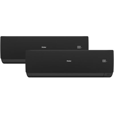 HAIER Aire acondicionado Multisplit 2x1 Inverter con 2.236 frig-h + 2.236frig-h - FLEXIS S 25+25-40 A+++-A+++ NEGRO. Blanco HAIER Aire acondicionado Multisplit 2x1 Inverter con 2.236 frig-h + 2.236frig-h - FLEXIS S 25+25-40 A+++-A+++ NEGRO. Blanco