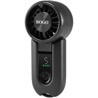 Sogo Ventilador de mano VEN-SS-21150-B portable Fan Rechargeable BLDC 3w. Negro Sogo Ventilador de mano VEN-SS-21150-B portable Fan Rechargeable BLDC 3w. Negro