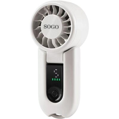 Sogo Ventilador de mano VEN-SS-21150-W portable Fan Rechargeable BLDC 3w. Blanco Sogo Ventilador de mano VEN-SS-21150-W portable Fan Rechargeable BLDC 3w. Blanco