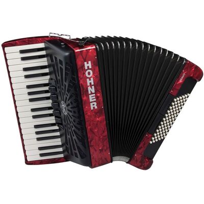 Hohner Acordeón de Piano Cromático Bravo III 72 Rojo 2019 (Silentkey). Rojo Hohner Acordeón de Piano Cromático Bravo III 72 Rojo 2019 (Silentkey). Rojo