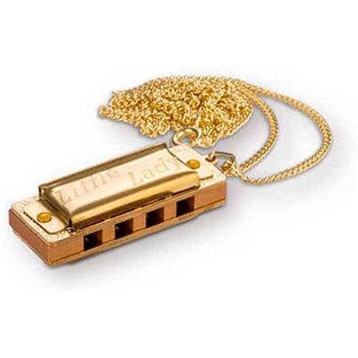 Hohner Armónica diatónica Little Lady, Gold Plated With Necklace. Metálico Hohner Armónica diatónica Little Lady, Gold Plated With Necklace. Metálico