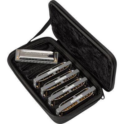 Hohner Armónica diatónica Rocket 5-Pack (C-, G-, A-, D-, Bb-Major). Metálico Hohner Armónica diatónica Rocket 5-Pack (C-, G-, A-, D-, Bb-Major). Metálico