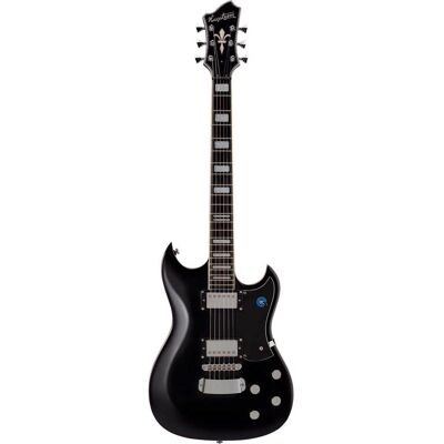 Hagstrom Guitarra Eléctrica Double Cut Pat Smear Signature Blk. Negro Hagstrom Guitarra Eléctrica Double Cut Pat Smear Signature Blk. Negro