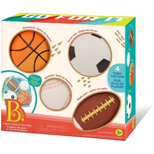 B.TOYS Juego de 4 pelotas (futbol, baloncesto, rugby y beisbol) B Toys. B.TOYS Juego de 4 pelotas (futbol, baloncesto, rugby y beisbol) B Toys.
