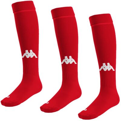Kappa Medias de fútbol de niños Penao Pack de 3 . (23-26) Rojo Kappa Medias de fútbol de niños Penao Pack de 3 . (23-26) Rojo