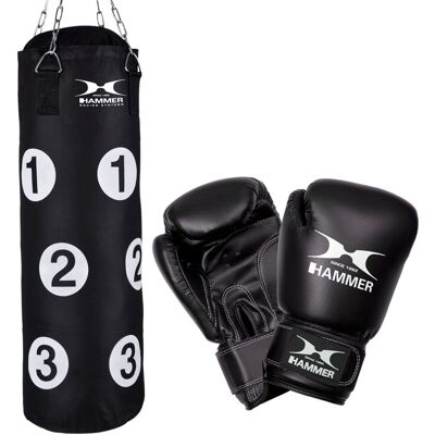 HAMMER Set de boxeo Sparring 80 cm . Negro HAMMER Set de boxeo Sparring 80 cm . Negro
