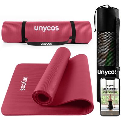 Unycos Esterilla de yoga Antideslizante 10 mm . Rojo Unycos Esterilla de yoga Antideslizante 10 mm . Rojo
