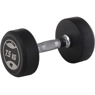 Fitness Tech Set de 2 mancuernas redondas uretano . (7.5 Kg) Negro Fitness Tech Set de 2 mancuernas redondas uretano . (7.5 Kg) Negro