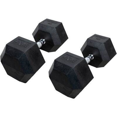 Mancuernas Hexagonales Fitness Tech - 40kg Conjunto 2 Mancuernas Hexagonales Fitness Tech - 40kg Conjunto 2
