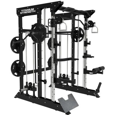 Titanium Strength Multiestación Máquina Smith con Doble Polea B100 V2 Titanium Strenght. Negro Titanium Strength Multiestación Máquina Smith con Doble Polea B100 V2 Titanium Strenght. Negro
