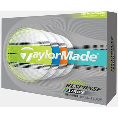 Docena De Bolas De Golf Tour Respose Stripe Neon 2026 Taylormade. Multicolor Docena De Bolas De Golf Tour Respose Stripe Neon 2026 Taylormade. Multicolor