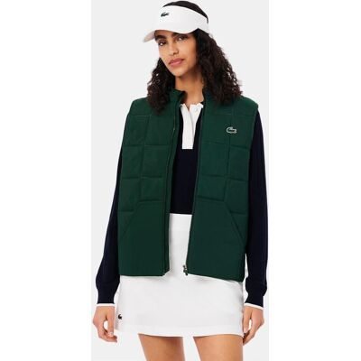 Lacoste Chaleco de mujer de golf hidrófugo con protección uv en verde. (36) Verde Lacoste Chaleco de mujer de golf hidrófugo con protección uv en verde. (36) Verde