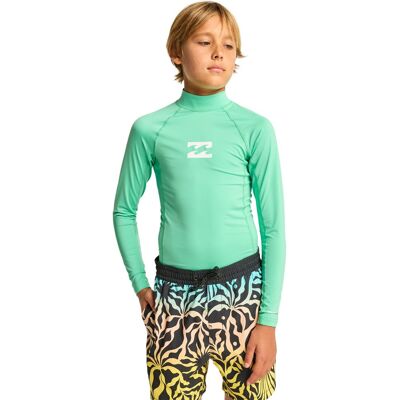 Billabong Camiseta de surf de niños Waves All Day . (14 años) Verde Billabong Camiseta de surf de niños Waves All Day . (14 años) Verde