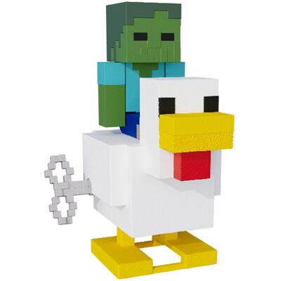 Bizak Figura coleccionable bebé zombie y jinete avícola con movimiento Minecraft . Bizak Figura coleccionable bebé zombie y jinete avícola con movimiento Minecraft .