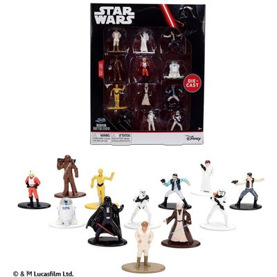 Jada Pack en caja de 12 figuras Nanofigs metal de 4cm Disney Star Wars . Jada Pack en caja de 12 figuras Nanofigs metal de 4cm Disney Star Wars .