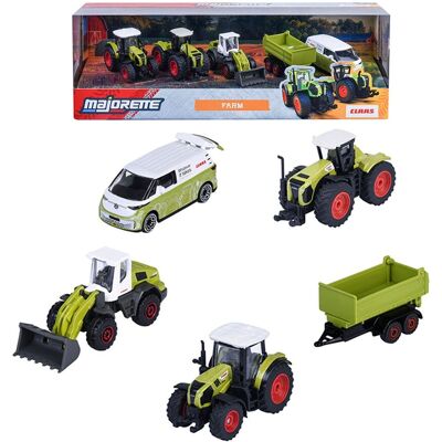 Majorette Set 5 vehículos de granja de metal a escala 1:64 Ride Strong Farm Claas . Majorette Set 5 vehículos de granja de metal a escala 1:64 Ride Strong Farm Claas .