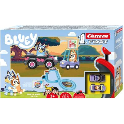Carrera Circuito para vehículos de juguete First Bluey . Carrera Circuito para vehículos de juguete First Bluey .