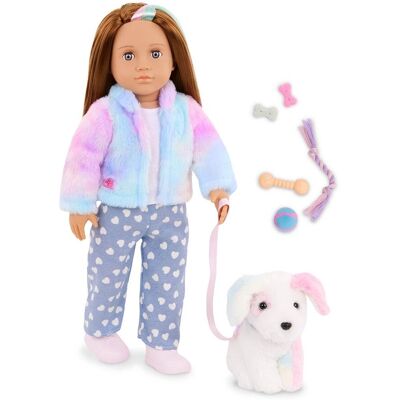 Muñeca Our Generation Skylar - Perro Arcoíris & Accesorios - Set de Muñeca y Mascota 18 Pulgadas Muñeca Our Generation Skylar - Perro Arcoíris & Accesorios - Set de Muñeca y Mascota 18 Pulgadas