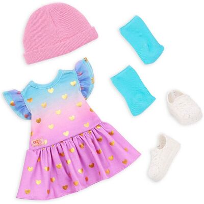 Our Generation Ropa de muñeca Outfit Vestido con corazones . Our Generation Ropa de muñeca Outfit Vestido con corazones .