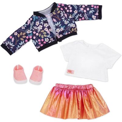 Our Generation Ropa de muñeca Outfit Chaqueta floral y falda . Our Generation Ropa de muñeca Outfit Chaqueta floral y falda .