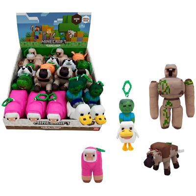Bizak Peluche llavero Minecraft surtido . Bizak Peluche llavero Minecraft surtido .