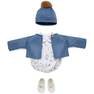 El Corte Inglés La ropita de mi muñeco Bebé Conjunto azul . El Corte Inglés La ropita de mi muñeco Bebé Conjunto azul .
