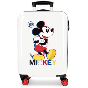 Disney Maleta de cabina infantil Mickey 3D con capacidad de 34 L. Blanco Disney Maleta de cabina infantil Mickey 3D con capacidad de 34 L. Blanco