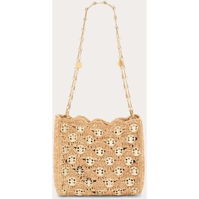 Rabanne Bolso de hombro 1969 Square de rafia. Beige Rabanne Bolso de hombro 1969 Square de rafia. Beige