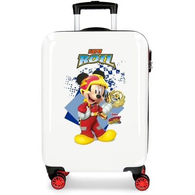 Disney Maleta de cabina infantil Mickey Joy rígida con capacidad de 32L. Blanco Disney Maleta de cabina infantil Mickey Joy rígida con capacidad de 32L. Blanco