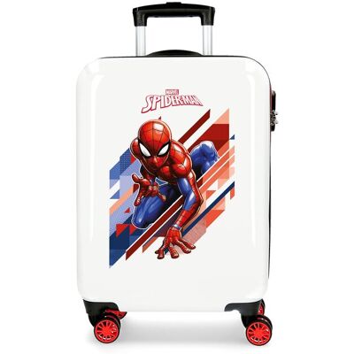 Personajes Maleta de cabina rígida Spiderman Geo roja rígida con capacidad de 34L. Blanco Personajes Maleta de cabina rígida Spiderman Geo roja rígida con capacidad de 34L. Blanco