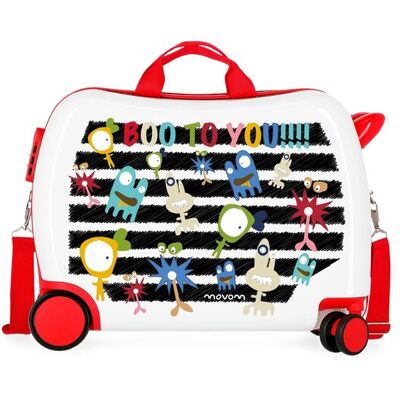 Movom Maleta infantil 2 ruedas multidireccionales Boo to You rígida con capacidad de 34L. Rosa / Blanco Movom Maleta infantil 2 ruedas multidireccionales Boo to You rígida con capacidad de 34L. Rosa / Blanco