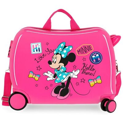 Disney Maleta de cabina infantil Enjoy Minnie Hi love rígida con capacidad de 34L. Fucsia Disney Maleta de cabina infantil Enjoy Minnie Hi love rígida con capacidad de 34L. Fucsia