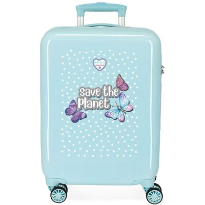 Movom Maleta de cabina Save the Planet rígida con capacidad de 34L. Azul claro Movom Maleta de cabina Save the Planet rígida con capacidad de 34L. Azul claro