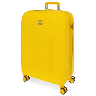Movom Maleta mediana Riga rígida con capacidad de 72L. Amarillo Movom Maleta mediana Riga rígida con capacidad de 72L. Amarillo