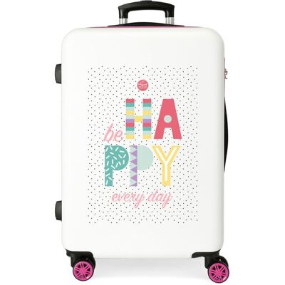 Movom Maleta mediana Be Happy con capacidad de 70L. Blanco Movom Maleta mediana Be Happy con capacidad de 70L. Blanco