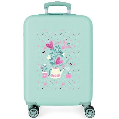 Movom Maleta de cabina Flower Pot rígida con capacidad de 34L. Azul celeste Movom Maleta de cabina Flower Pot rígida con capacidad de 34L. Azul celeste