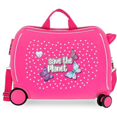 Movom Maleta de cabina de niña Save the Planet rígida con capacidad de 34L. Rosa Movom Maleta de cabina de niña Save the Planet rígida con capacidad de 34L. Rosa
