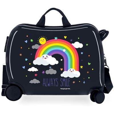 Movom Maleta de cabina Arcoiris Always Smile rígida con capacidad de 34L. Azul oscuro Movom Maleta de cabina Arcoiris Always Smile rígida con capacidad de 34L. Azul oscuro