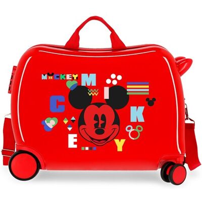 Disney Maleta de cabina infantil Mickey Shape Shifter rígida con capacidad de 34L. Rojo Disney Maleta de cabina infantil Mickey Shape Shifter rígida con capacidad de 34L. Rojo