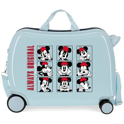 Disney Maleta de cabina infantil Minnie Always Original Good Vibes Only rígida con capacidad 34 L. Azul claro Disney Maleta de cabina infantil Minnie Always Original Good Vibes Only rígida con capacidad 34 L. Azul claro