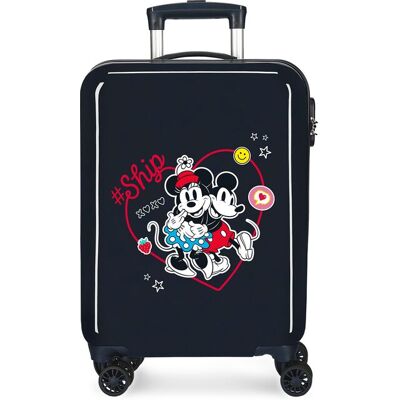 Disney Maleta de cabina Mickey & Minnie Ship Always Be Kind rígida con capacidad de 34L. Azul marino Disney Maleta de cabina Mickey & Minnie Ship Always Be Kind rígida con capacidad de 34L. Azul marino