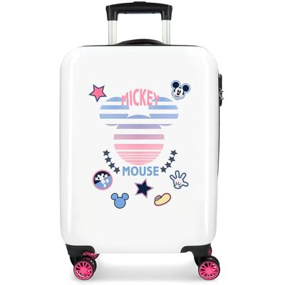 Disney Maleta de cabina infantil Mickey rígida con capacidad de 34L. Blanco Disney Maleta de cabina infantil Mickey rígida con capacidad de 34L. Blanco