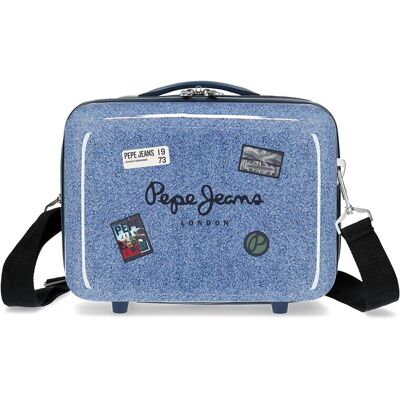 Pepe Jeans Neceser adaptable a trolley Digital rígido con capacidad de 9L. Azul índigo Pepe Jeans Neceser adaptable a trolley Digital rígido con capacidad de 9L. Azul índigo