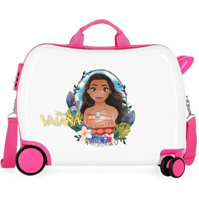 Disney Maleta de cabina infantil Vaiana rígida con capacidad de 34L. Blanco / Fucsia Disney Maleta de cabina infantil Vaiana rígida con capacidad de 34L. Blanco / Fucsia