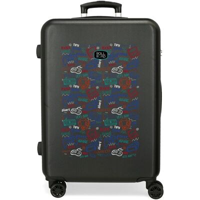 Movom Maleta mediana Next Level rígida con capacidad de 56L. Negro Movom Maleta mediana Next Level rígida con capacidad de 56L. Negro