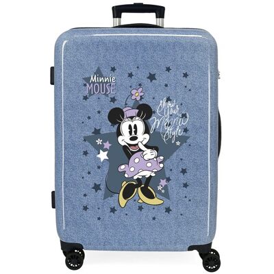 Disney Maleta mediana Style rígida con capacidad de 70L. Azul Disney Maleta mediana Style rígida con capacidad de 70L. Azul