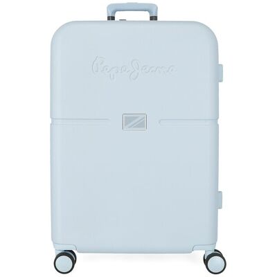 Pepe Jeans Maleta mediana Accent rígida expandible con capacidad de 79L. Azul claro Pepe Jeans Maleta mediana Accent rígida expandible con capacidad de 79L. Azul claro