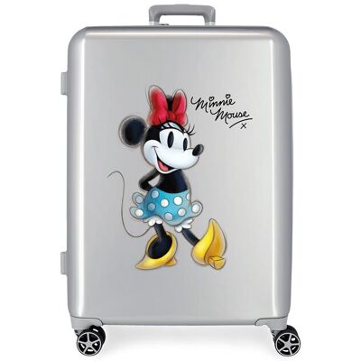 Disney Maleta mediana Minnie rígida con capacidad de 81 L. Gris Disney Maleta mediana Minnie rígida con capacidad de 81 L. Gris