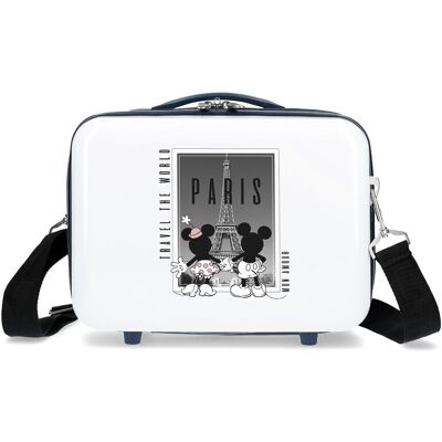 Disney Neceser en ABS infantil Minnie y Mickey Paris adaptable con capacidad de 9L. Blanco Disney Neceser en ABS infantil Minnie y Mickey Paris adaptable con capacidad de 9L. Blanco